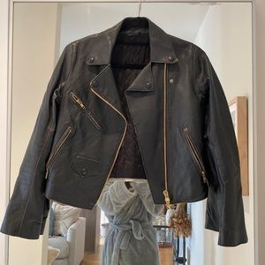 Club Monaco Collection Leather Moto Jacket